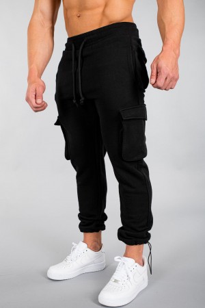 YoungLA 206 Rambo Combat Erkek Jogger Pantolon Siyah | 378-WHCRPS