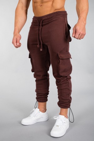 YoungLA 206 Rambo Combat Erkek Jogger Pantolon Kahverengi | 419-HKAUQJ