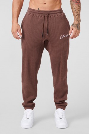 YoungLA 207 Cozy Thermal Erkek Jogger Pantolon Çikolata | 638-SYBUDH