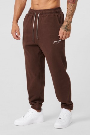 YoungLA 219 Chill Cloud Erkek Jogger Pantolon Kahverengi | 906-XHWBRE