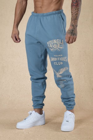 YoungLA 233 The Immortal Fall 22" Erkek Jogger Pantolon Mavi | 268-TLFIQP