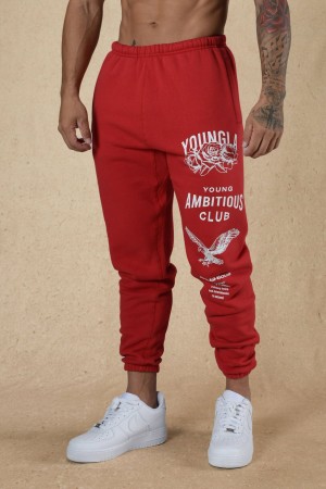 YoungLA 233 The Immortal Fall 22" Erkek Jogger Pantolon Kırmızı | 247-FYVNBZ