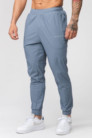 YoungLA 237 Naylon Antrenman Erkek Jogger Pantolon Mavi | 384-PVYAUB