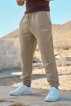 YoungLA 239 Earthy Koleksiyonlar - Erkek Jogger Pantolon Haki | 786-CDBHMS