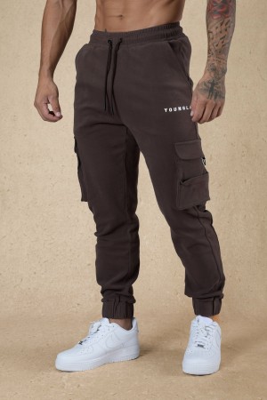 YoungLA 240 Cloud Rambo Erkek Jogger Pantolon Çikolata | 043-PJRQSN