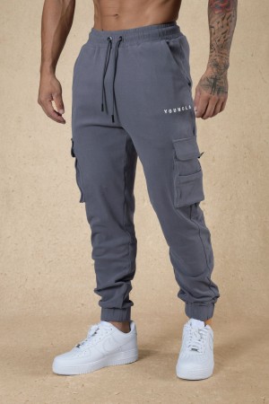 YoungLA 240 Cloud Rambo Erkek Jogger Pantolon Koyu Gri | 395-SULZOT