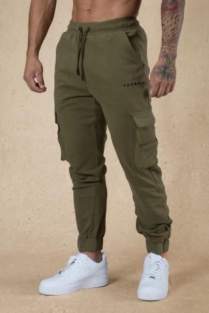 YoungLA 240 Cloud Rambo Erkek Jogger Pantolon Zeytin Yeşili | 462-OKTGXW