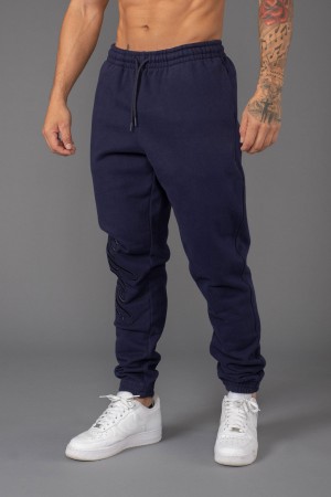 YoungLA 245 Autograph Erkek Jogger Pantolon Lacivert | 415-IZLMXO