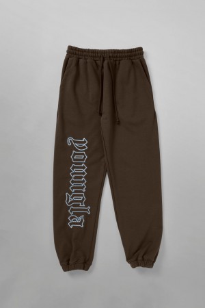 YoungLA 256 Anthem Erkek Jogger Pantolon Kahverengi | 261-XCNLUS