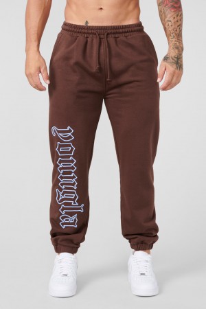 YoungLA 256 Anthem Erkek Jogger Pantolon Bordo | 209-JFYISU