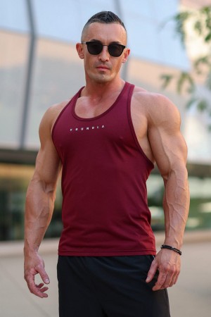 YoungLA 336 Flex Fit Stringers Erkek Atlet Koyu Bordo | 621-ICOZFA