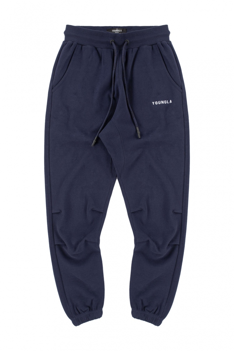 YoungLA 210 Kick-Back Erkek Jogger Pantolon Lacivert | 452-XRMAHY