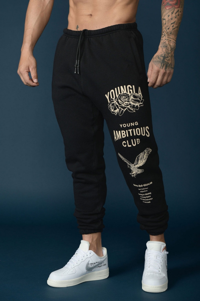 YoungLA 233 The Immortal Erkek Jogger Pantolon Siyah | 682-AWEJYM