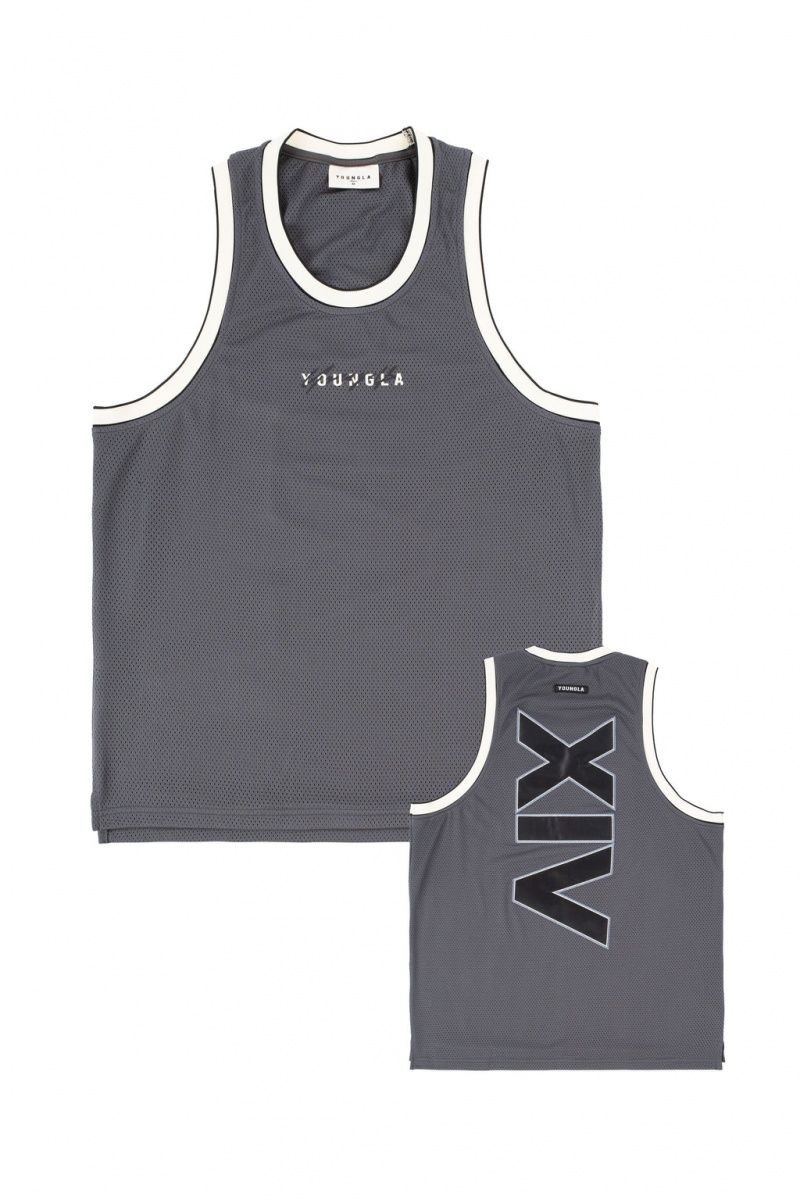 YoungLA 330 MVP Jerseys Erkek Atlet Gri | 394-CARWLI