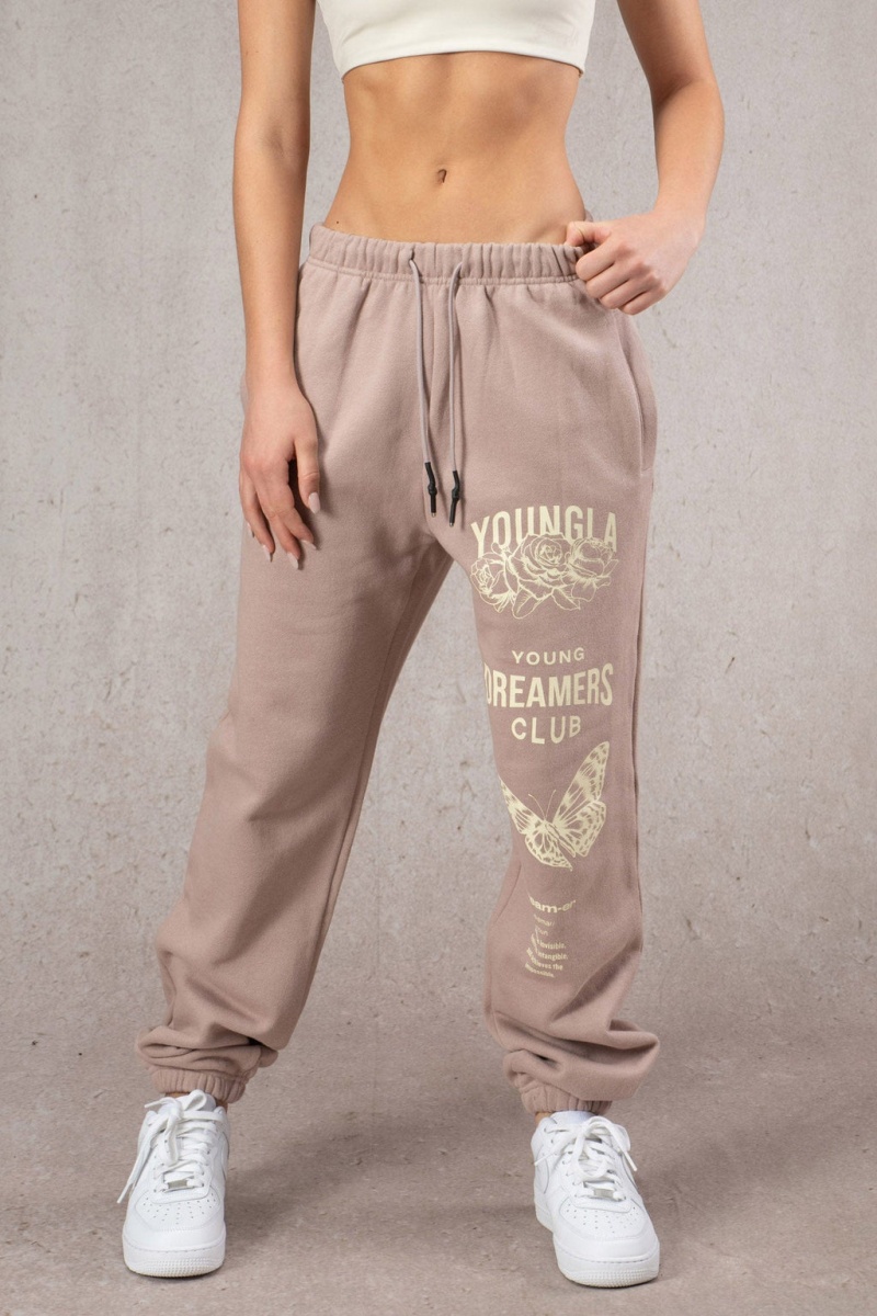 YoungLA W211 Dreamers Kadın Jogger Pantolon Pembe | 210-VYBNZP